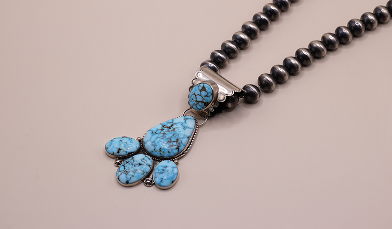 5 Stone Water Web Kingman Pendant
