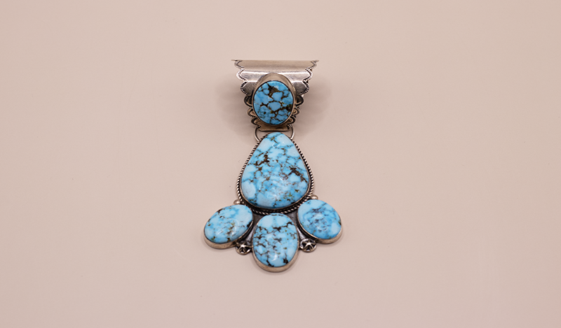 5 Stone Water Web Kingman Pendant