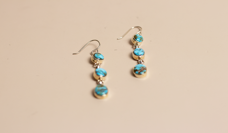 Sonoran Blue Dangle Earrings