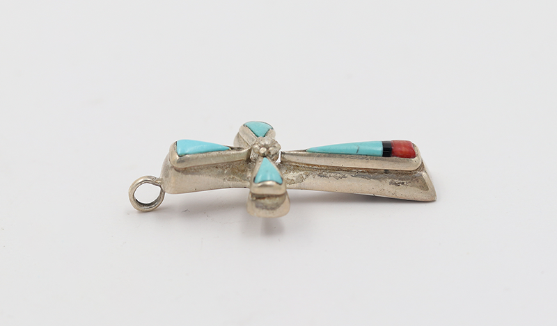 Raised Inlay Cross Pendant