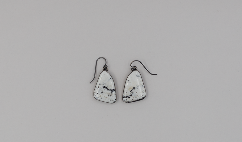 White Buffalo French Wire Earrings