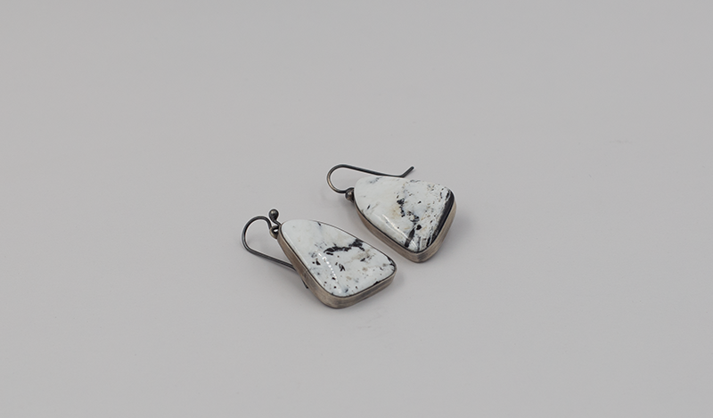 White Buffalo French Wire Earrings