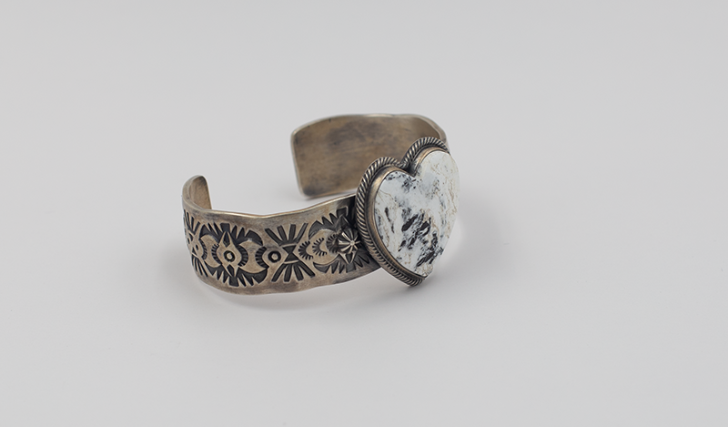 White Buffalo Heart Cuff