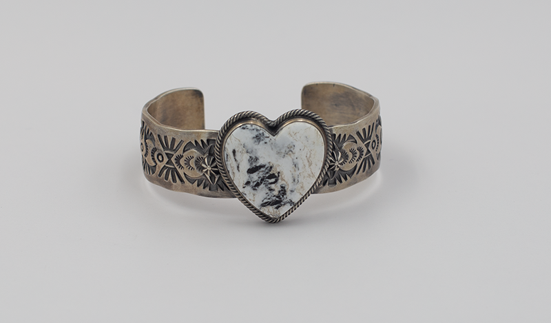 White Buffalo Heart Cuff
