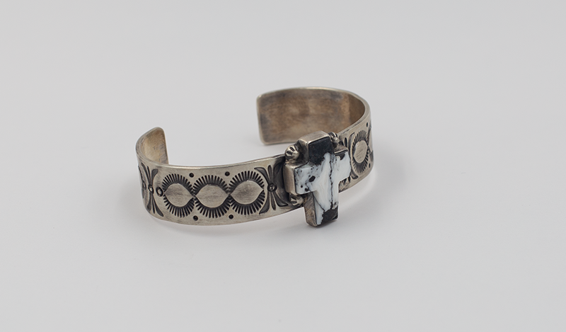 White Buffalo Cross Cuff
