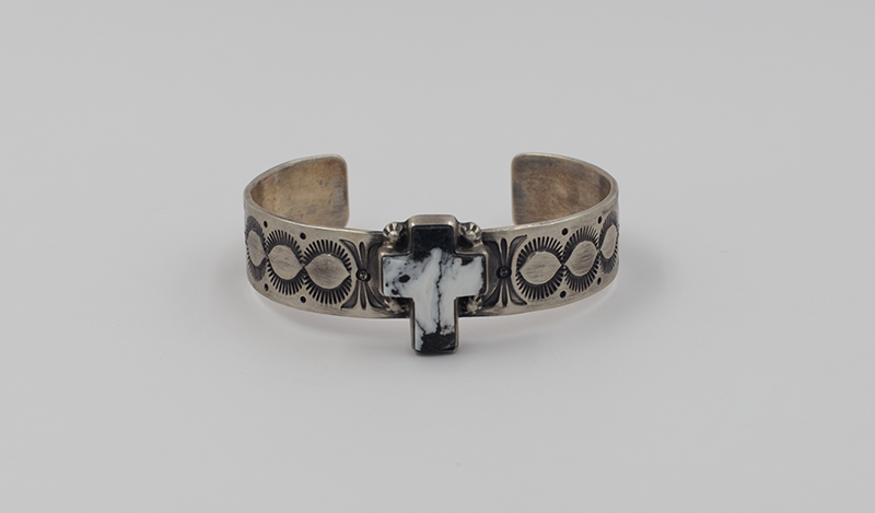 White Buffalo Cross Cuff