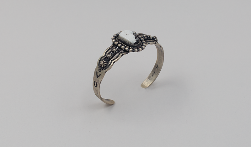Repoussé White Buffalo Cuff