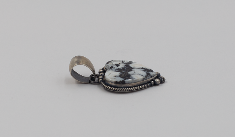 White Buffalo Heart Pendant