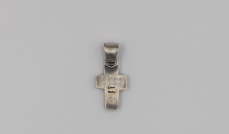 White Buffalo Cross Pendant