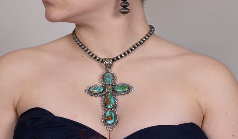 Turquoise Cross Pendant