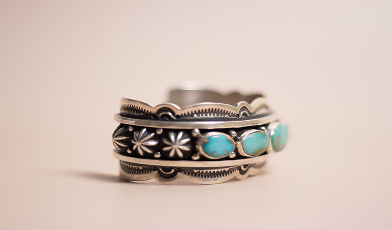 Heavy Stamped Royston Cuff