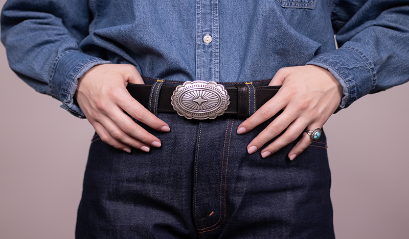 Stamped Silver Buckle