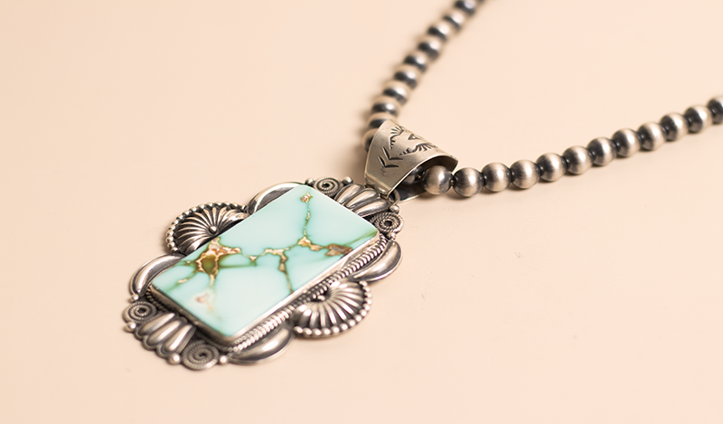 Heavy Stamped Royston Pendant