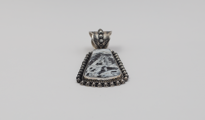 Large White Buffalo Teardrop Pendant