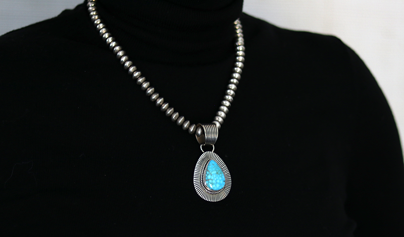 Kingman WaterWeb Turquoise Radiant Pendant