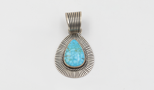 Kingman WaterWeb Turquoise Radiant Pendant