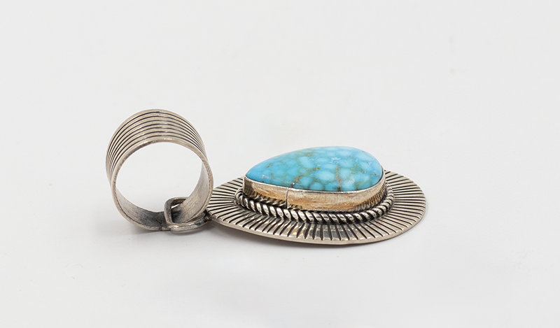Kingman WaterWeb Turquoise Radiant Pendant