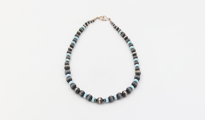 Larimar Beaded Earring and Necklace Set
