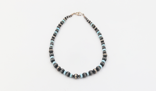 Larimar Beaded Earring and Necklace Set