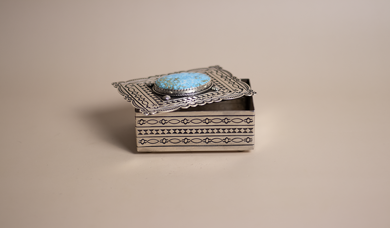 75 Carat Sonoran Blue Turquoise Treasure Box