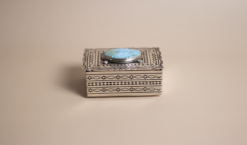 75 Carat Sonoran Blue Turquoise Treasure Box
