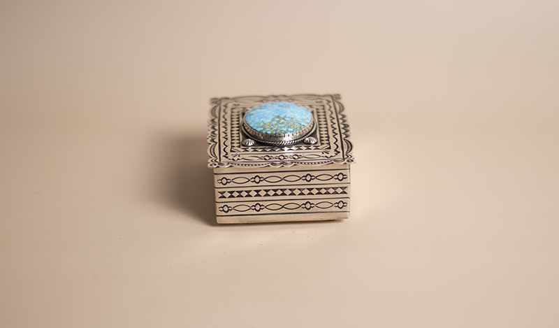 75 Carat Sonoran Blue Turquoise Treasure Box