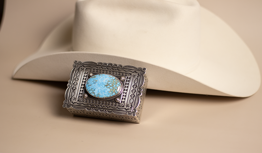 75 Carat Sonoran Blue Turquoise Treasure Box