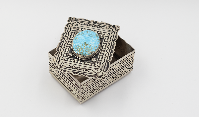 75 Carat Sonoran Blue Turquoise Treasure Box
