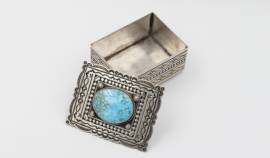 75 Carat Sonoran Blue Turquoise Treasure Box