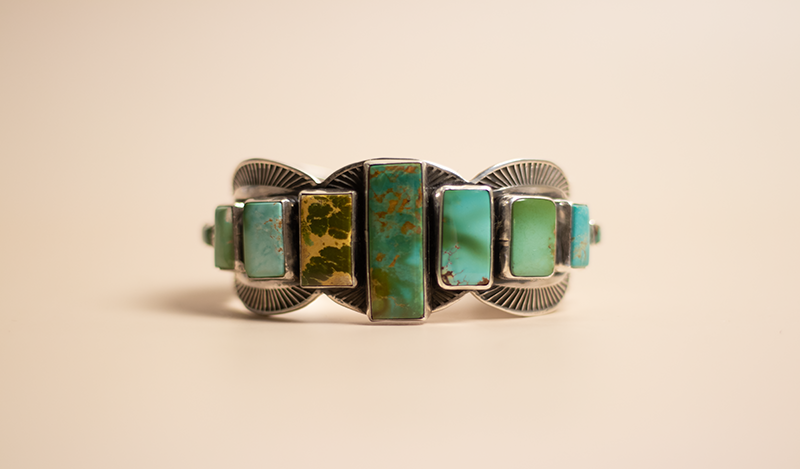 9 Stone Bonecutter Cuff