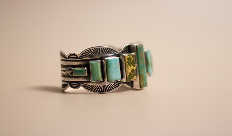 9 Stone Bonecutter Cuff