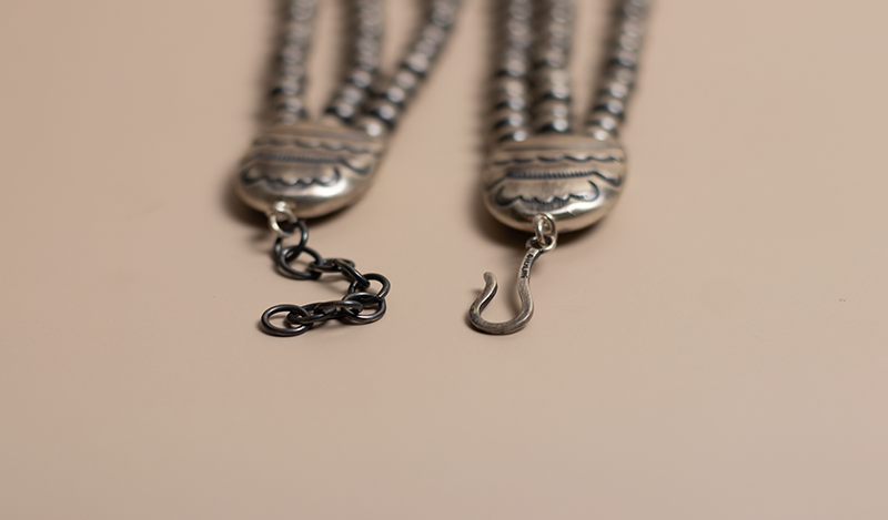 3 Strand Beaded Pendant Necklace