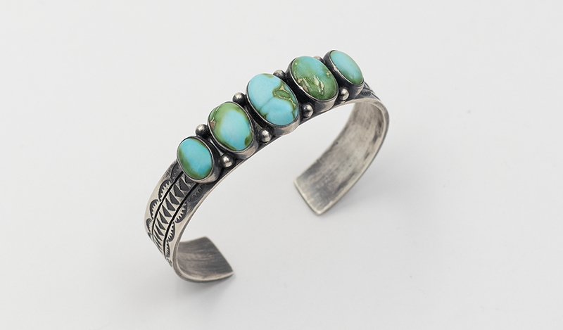 5 Stone Sonoran Gold Simple Cuff