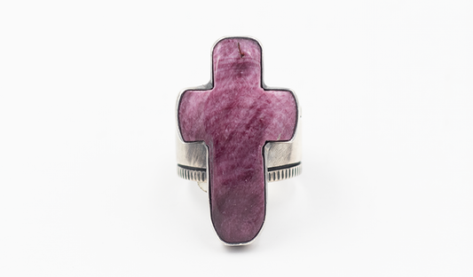 Purple Spiny Oyster Cross Ring