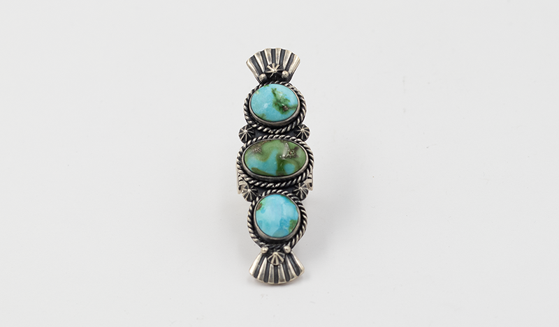 Three Stone Vertical Statement Ring