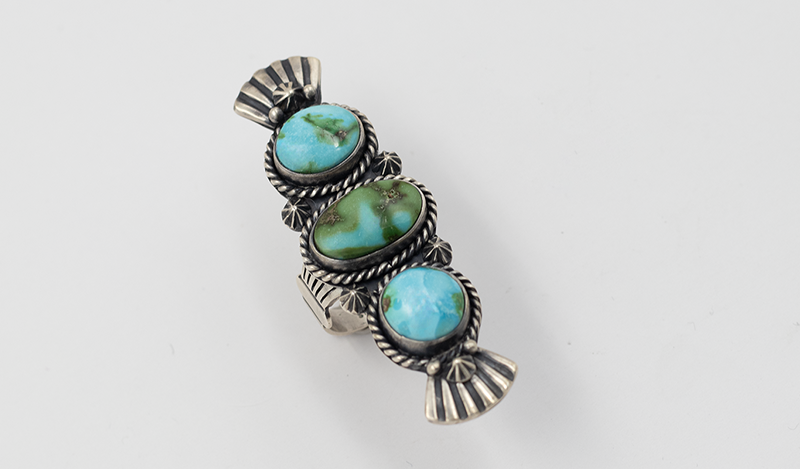 Three Stone Vertical Statement Ring