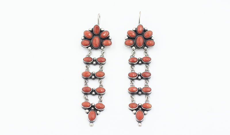 Coral Chandelier Earrings