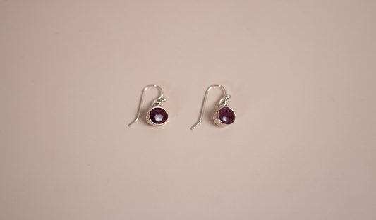 Purple Spiny Oyster French Wire Earrings