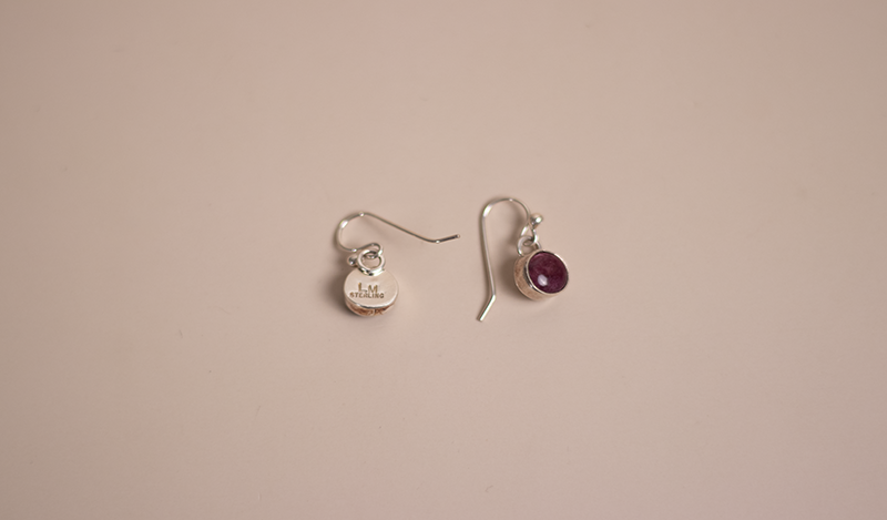 Purple Spiny Oyster French Wire Earrings