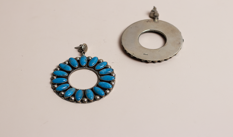 15 Stone Circle Cluster Earrings
