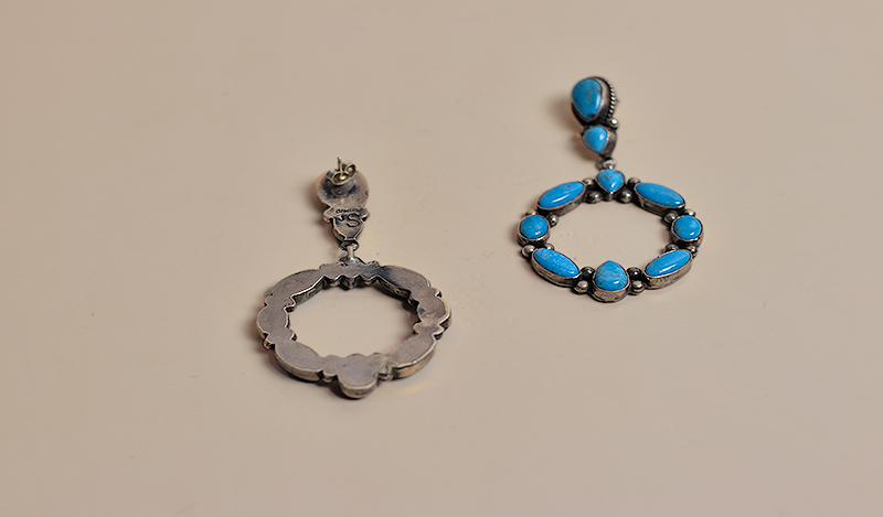 Floral Post Dangle Earrings