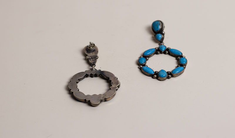 Floral Post Dangle Earrings
