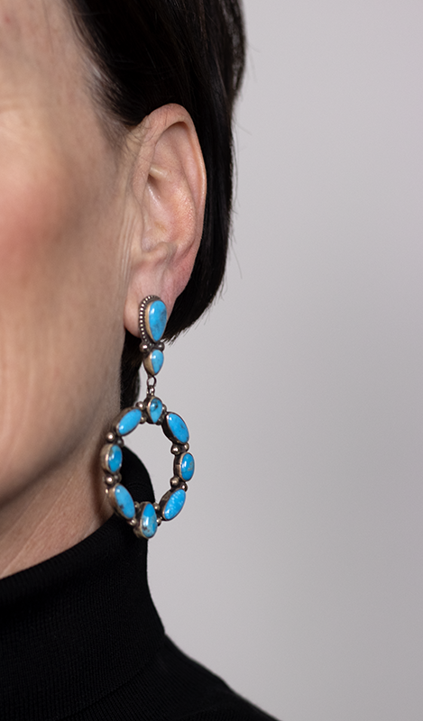 Floral Post Dangle Earrings