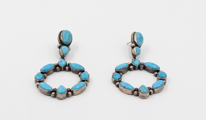 Floral Post Dangle Earrings