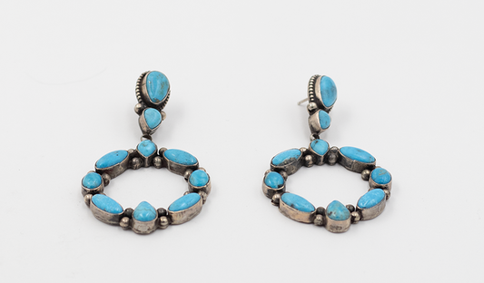 Floral Post Dangle Earrings