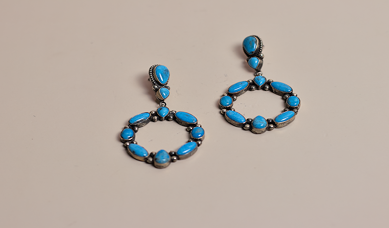 Floral Post Dangle Earrings