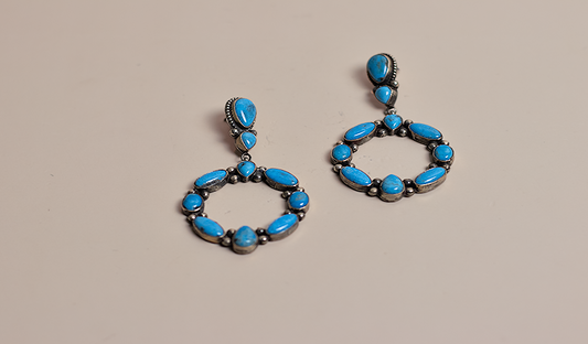 Floral Post Dangle Earrings
