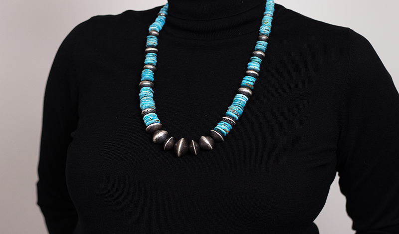 26" Navajo Pearls with Turquoise