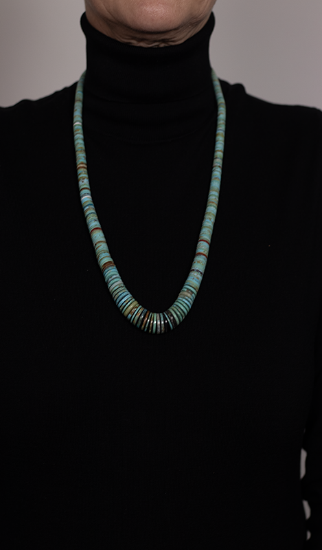 26" Turquoise Heishe Necklace