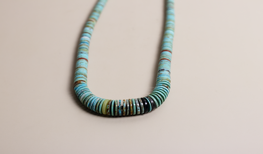 26" Turquoise Heishe Necklace